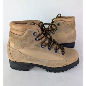 DEXTER VINTAGE MOUNTAINEER HIKING BOOTS LEATHER & SUEDE 386534 VIBRAM 6.5M